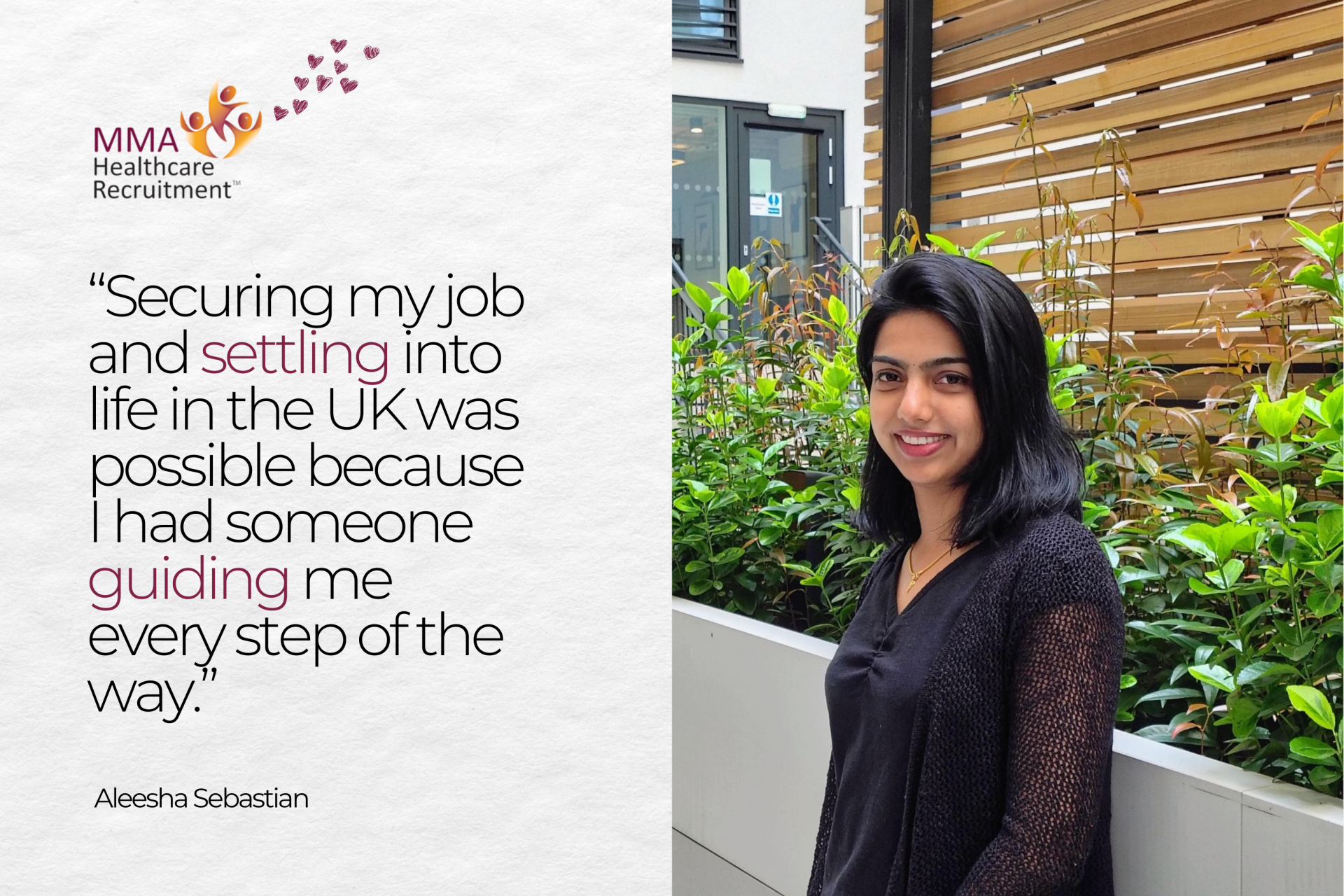 aleesha sebastian's success story a journey guided with care mma healthcare recruitment {{brizy_dc_image_alt entityId=