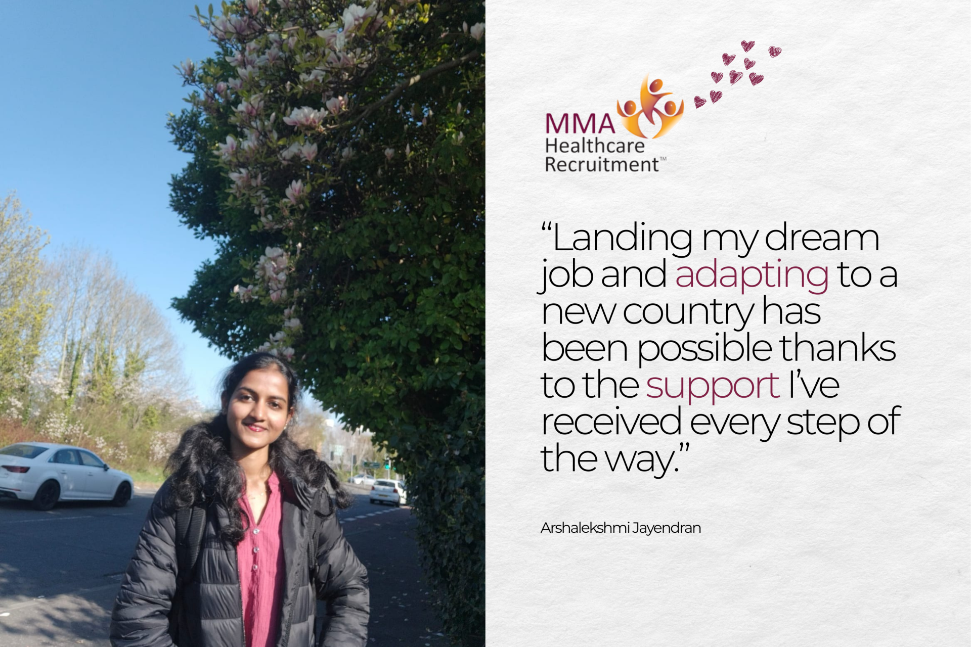 arshalekshmi jayendran's success story achieving a dream with support that lasts mma healthcare recruitment {{brizy_dc_image_alt entityId=