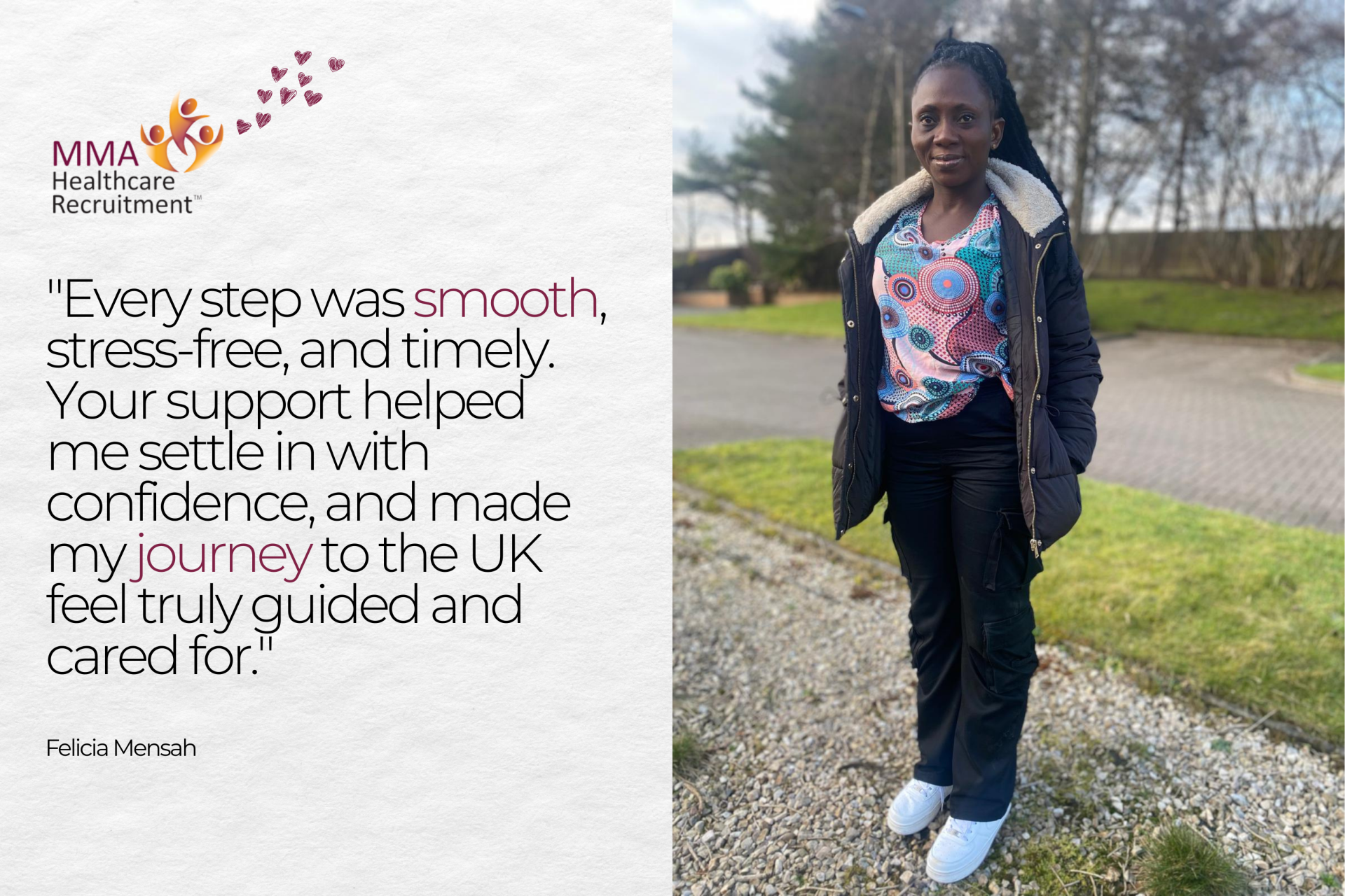 felicia mensah's success story gratitude and guidance abroad mma healthcare recruitment {{brizy_dc_image_alt entityId=