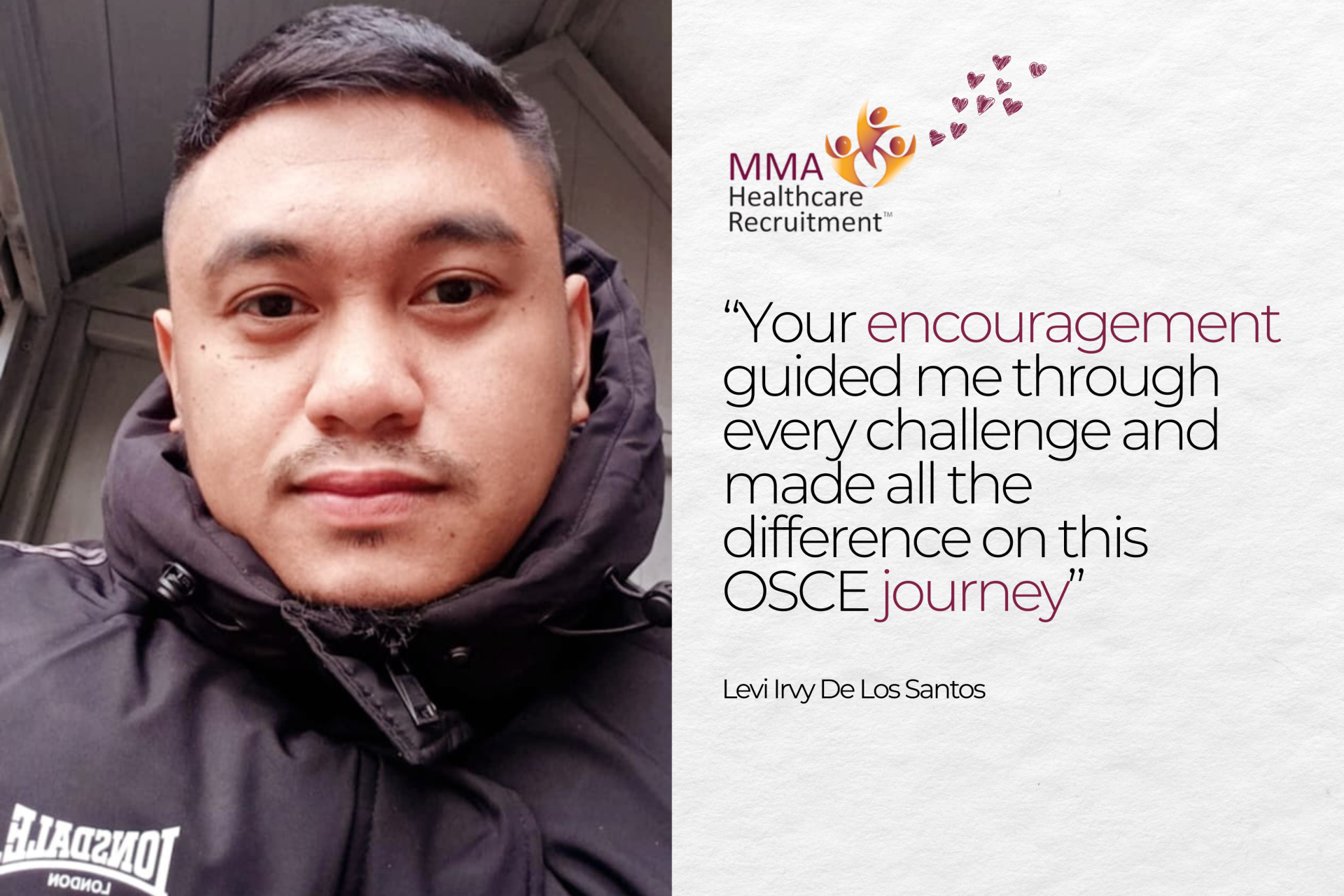 levi irvy de los santos's success story support that made the difference mma healthcare recruitment {{brizy_dc_image_alt entityId=